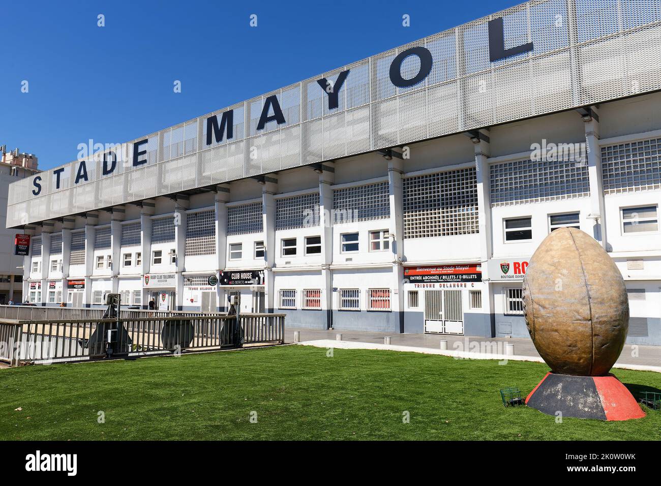 Lo Stade Mayol è uno stadio polivalente a Tolone, in Francia. Attualmente è utilizzato principalmente per le partite di rugby sindacale ed è lo stadio sede della RC Foto Stock