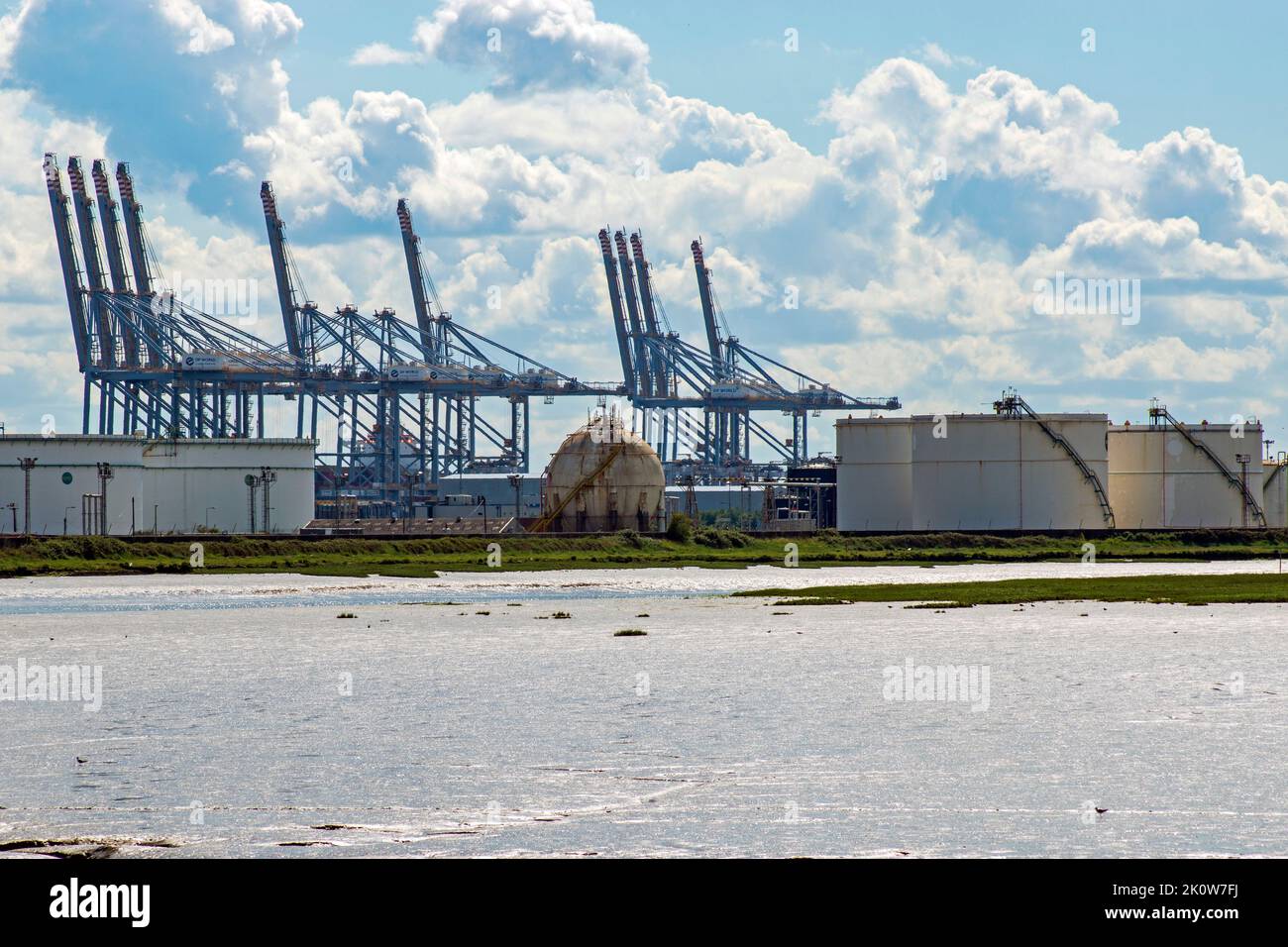 Gru DP World London Gateway Port Foto Stock