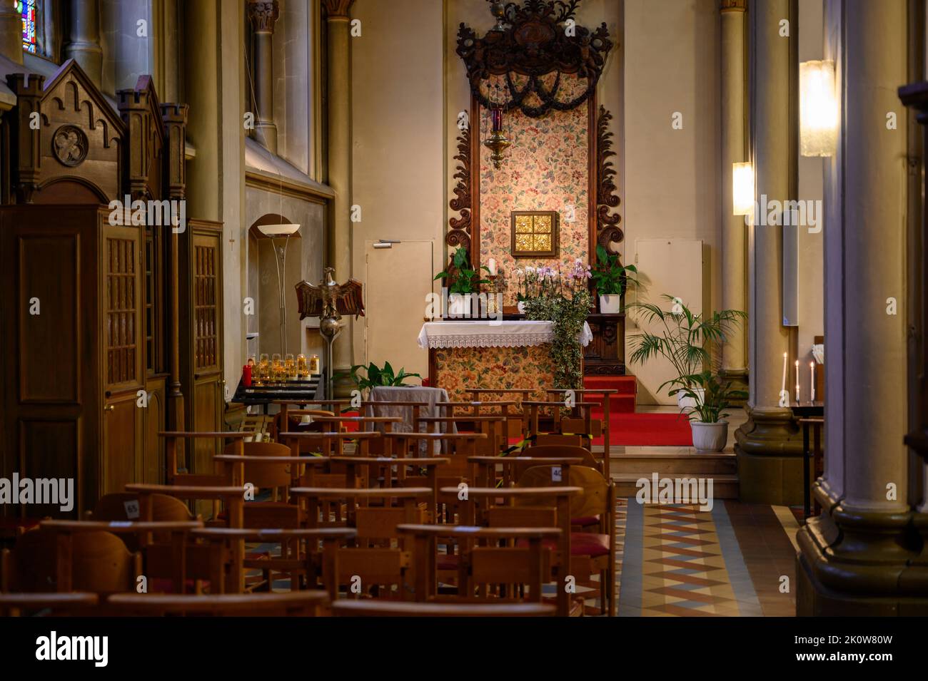 Il tabernacolo con il Santissimo Sacramento nella chiesa di Sant'Alfonso a Lussemburgo. Foto Stock