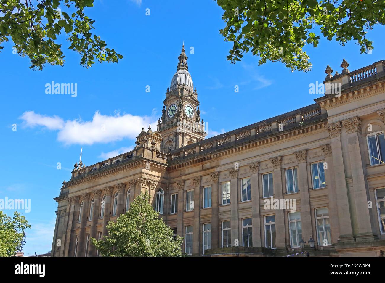 Bolton Town Hall, Victoria Square, Bolton, progettato da William Hill di Leeds e George Woodhouse di Bolton, Greater Manchester, Inghilterra, BL1 1RU Foto Stock