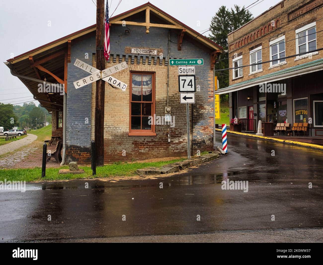 Downtown Pennsboro WV in Ritchie County, West Virginia, Stati Uniti Foto Stock
