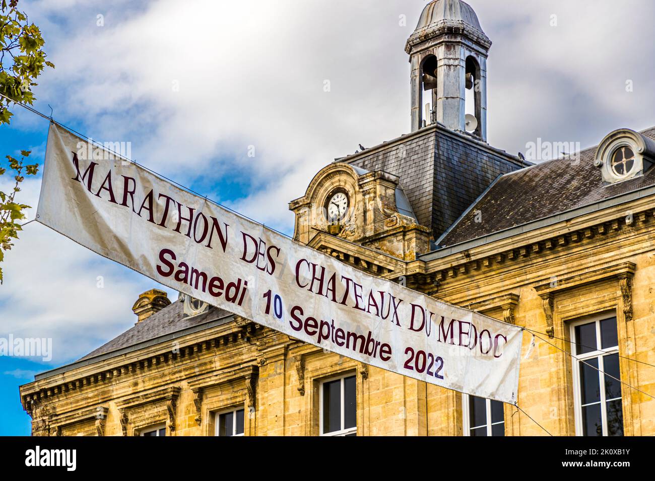 La Maratona dei Chateaux du Medoc inizia ogni anno il secondo Sabato di settembre a Pauillac, Francia Foto Stock