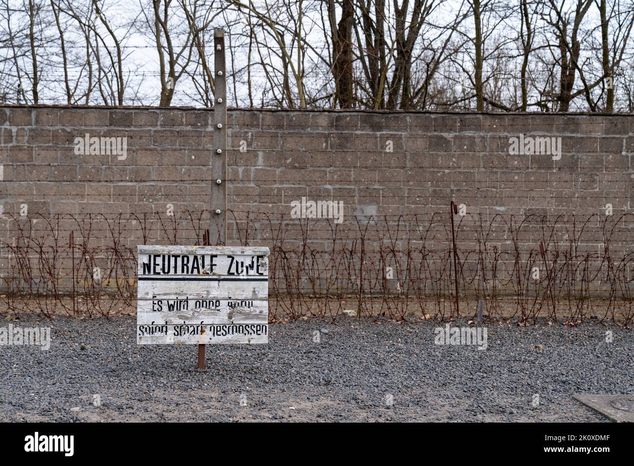 Gedenkstätte und Konzentrationslager Sachsenhausen in Oranienburg Foto Stock