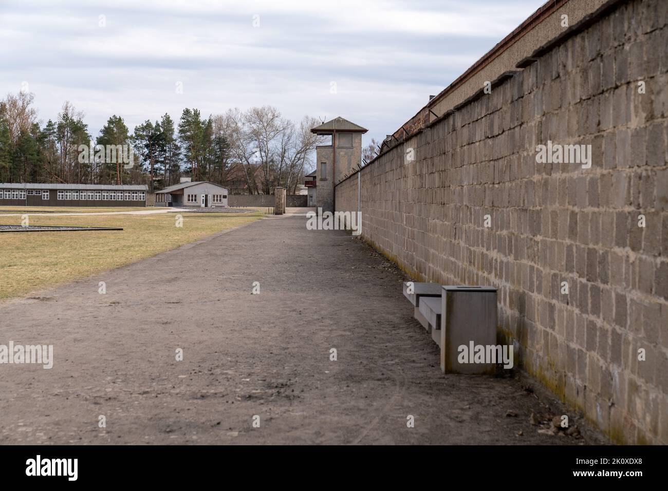 Gedenkstätte und Konzentrationslager Sachsenhausen in Oranienburg Foto Stock