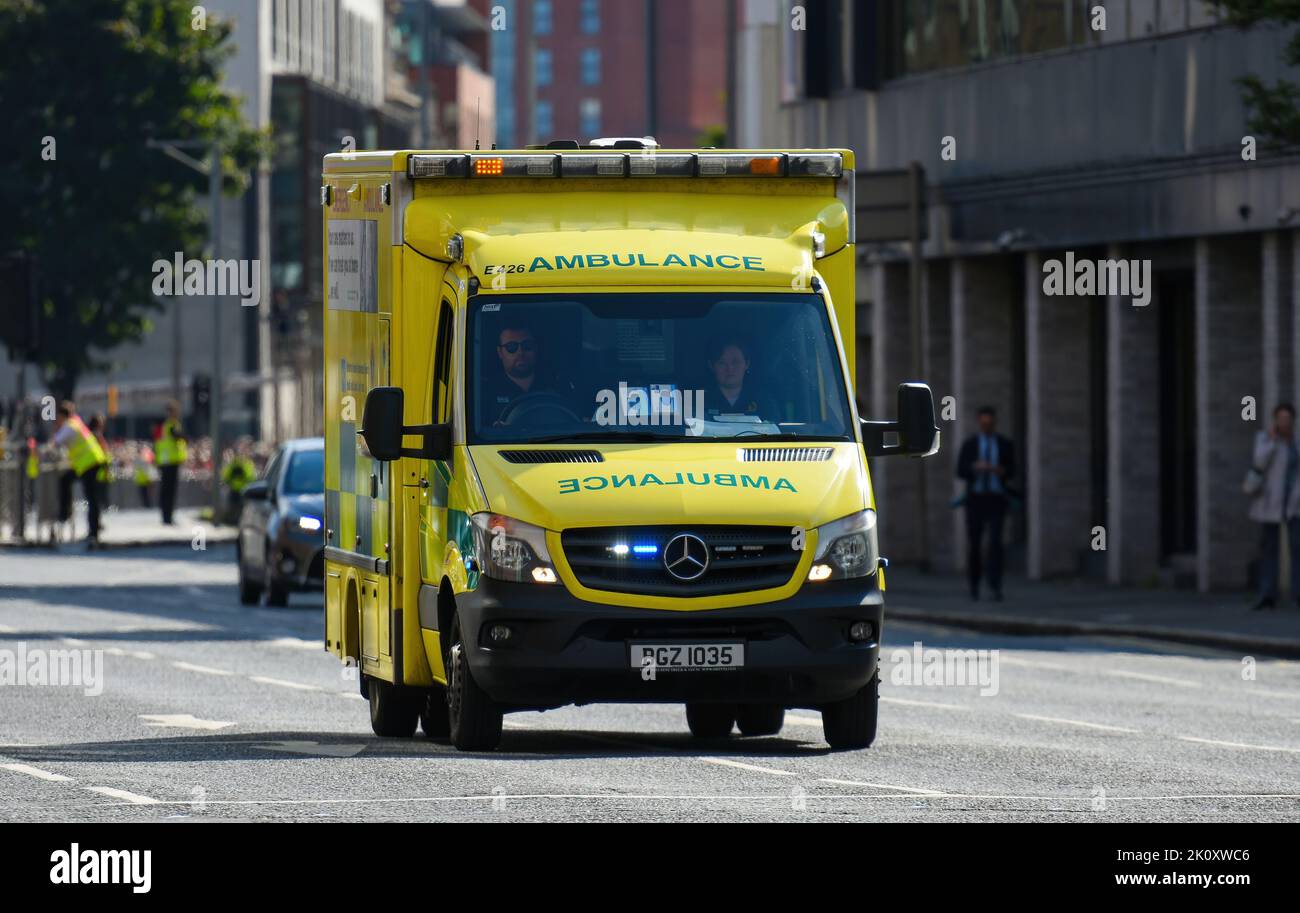 Re Carlo III visita Belfast - Martedì 13th settembre 2022 Foto Stock