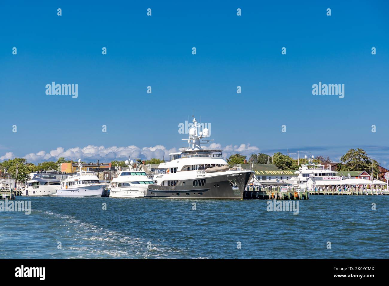 Marina di Greenport, New York Foto Stock