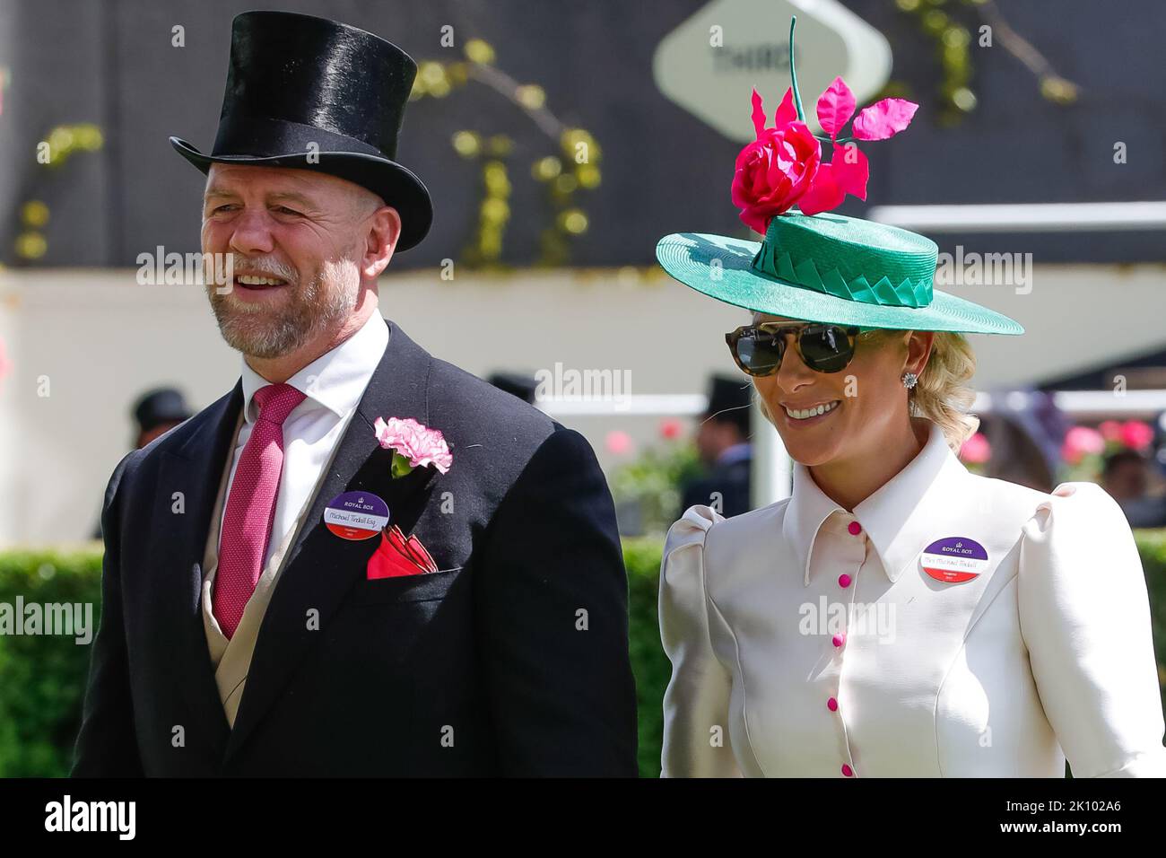 Ascot, Regno Unito. 17th giugno, 2022. Zara Phillips, Princess Anne, Princess Royal e Mike Tindall partecipano a Royal Ascot 2022 Credit: Independent Photo Agency/Alamy Live News Foto Stock