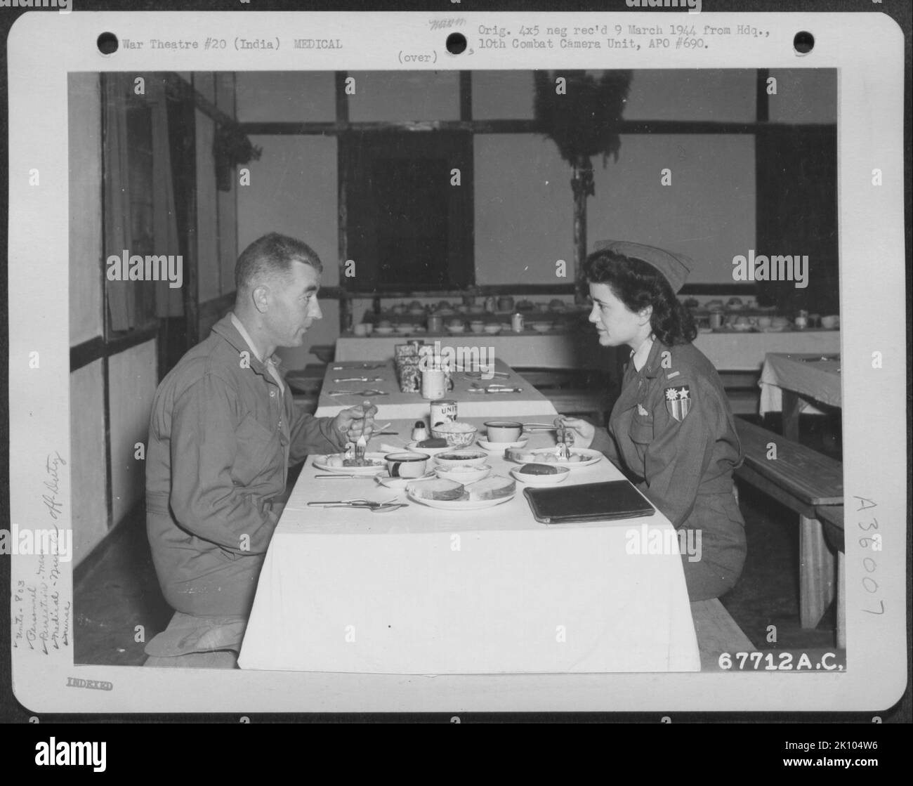 Aereo, Birmania, India &MEDICO, INFERMIERI, guerra fuori SERVIZIO Foto Stock