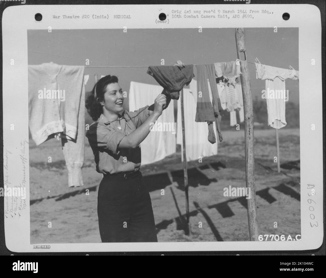 Aereo, Birmania, India &MEDICO, INFERMIERI, guerra fuori SERVIZIO Foto Stock
