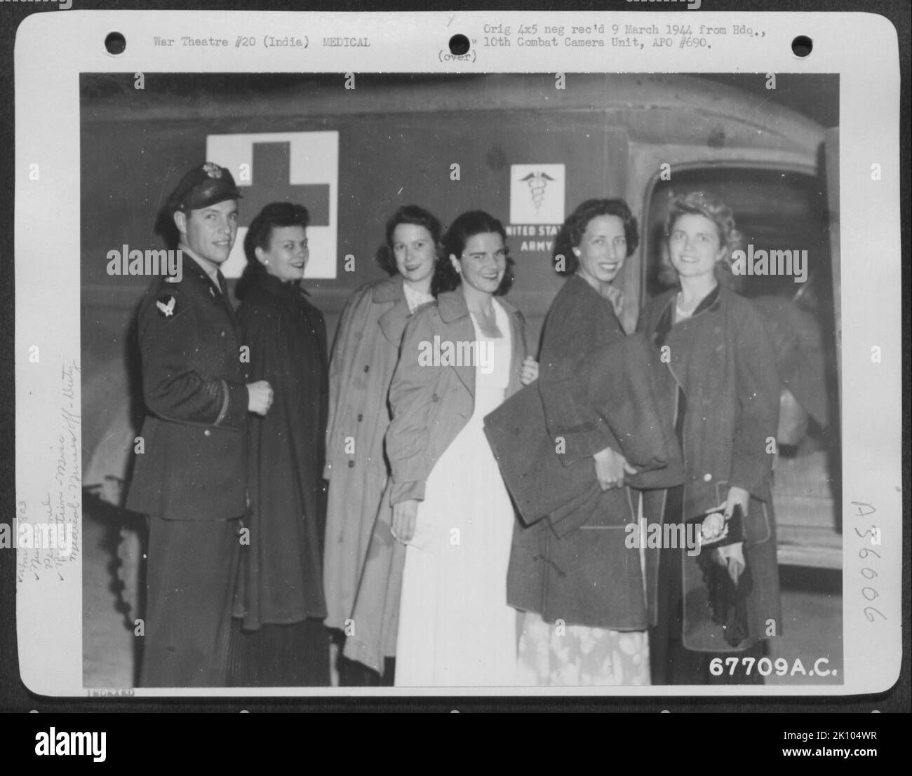 Aereo, Birmania, India &MEDICO, INFERMIERI, guerra fuori SERVIZIO Foto Stock