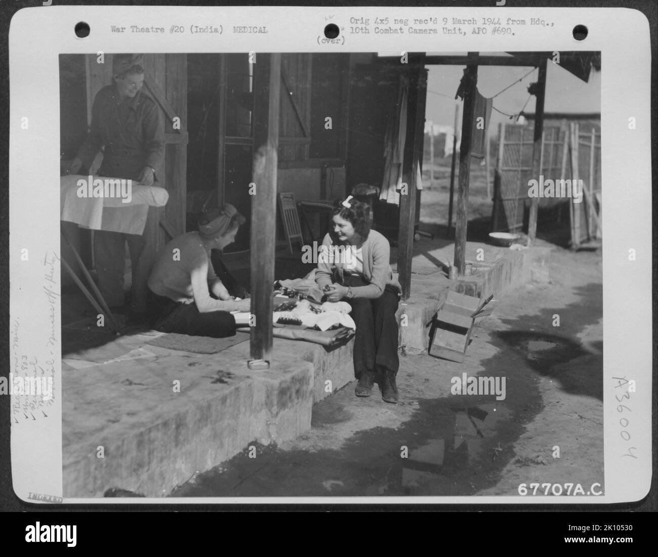 Aereo, Birmania, India &MEDICO, INFERMIERI, guerra fuori SERVIZIO Foto Stock