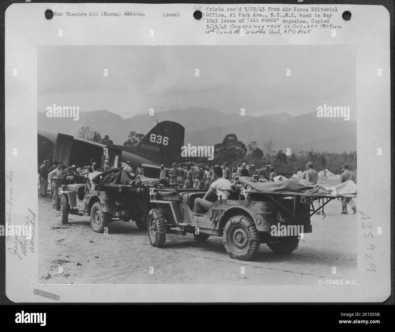 Aereo, Birmania, India &MEDICO, EVACUAZIONE, guerra aerea Foto Stock