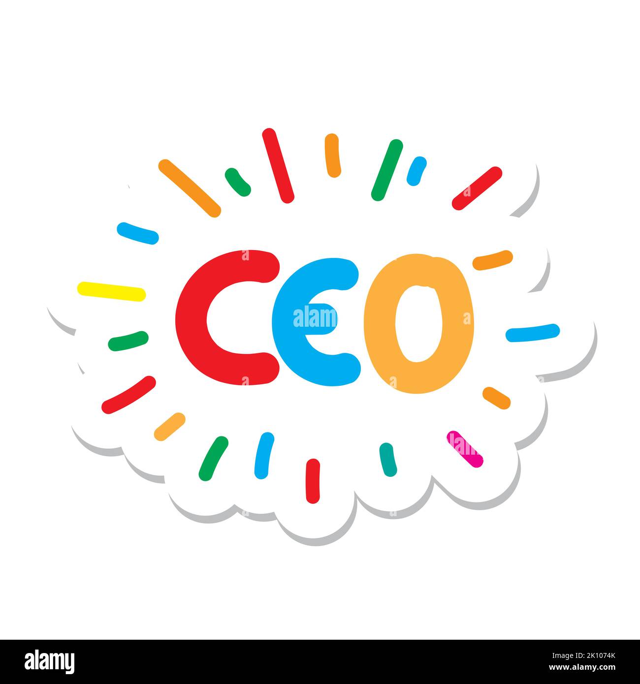 Se siete il CEO di qualcosa, significa che lo avete imparato o siete un pro. Parola slang Gen z nel vettore eps Illustrazione Vettoriale