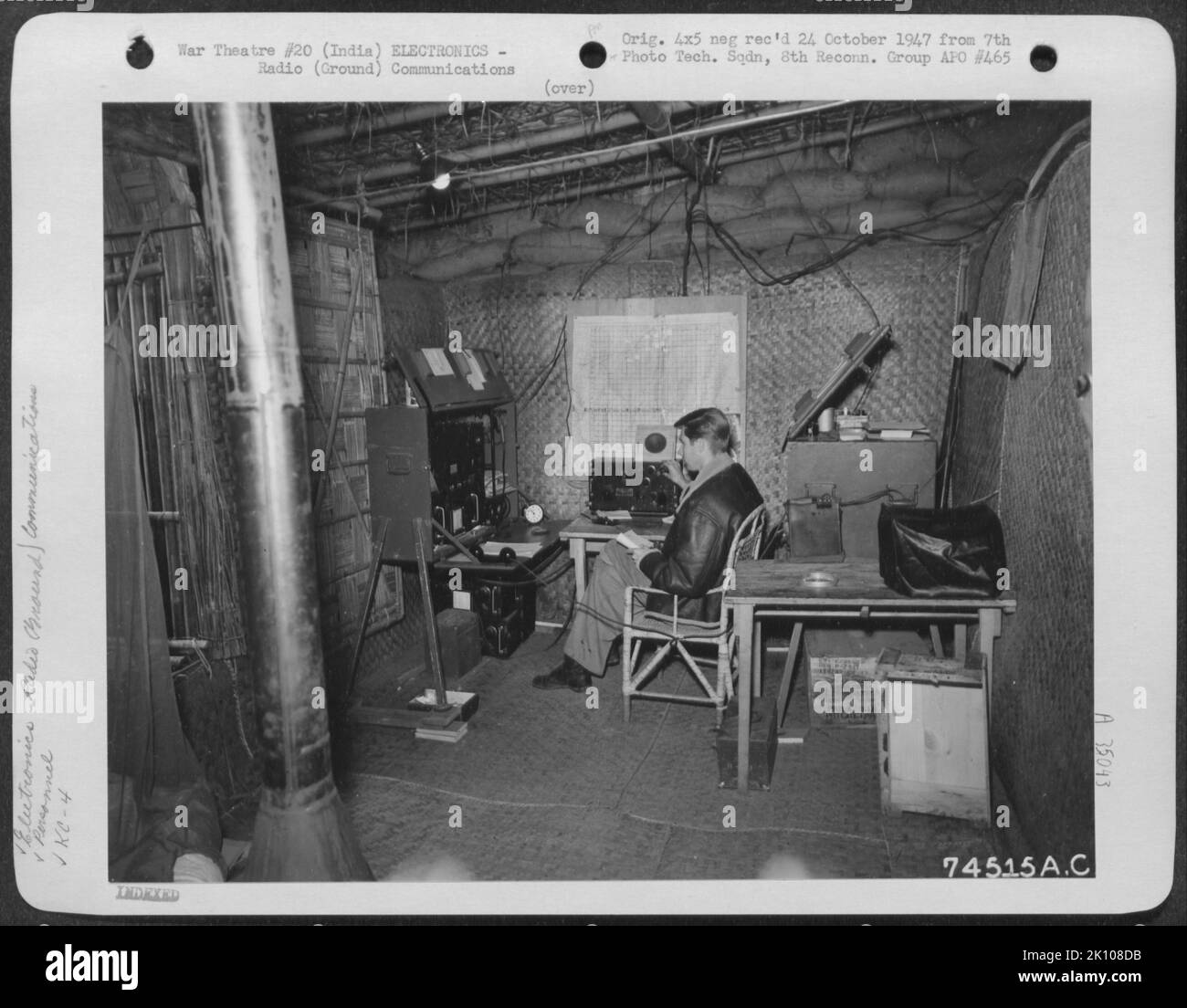 Aerei, Birmania, India &ELECTRONICS, RADIO War Foto Stock