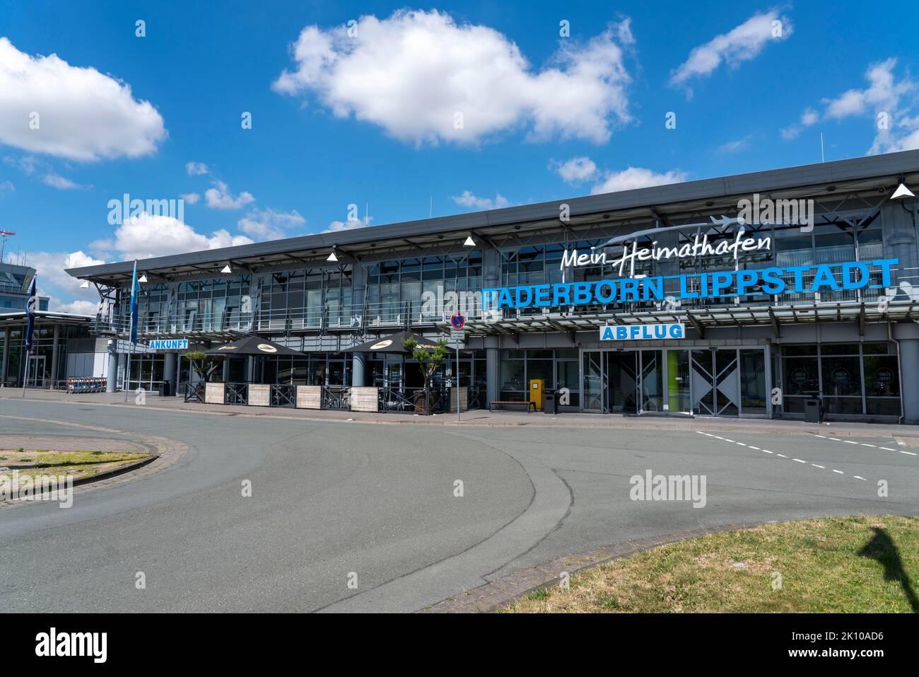 Aeroporto Paderborn-Lippstadt, aeroporto regionale, terminal building NRW, Germania, Foto Stock