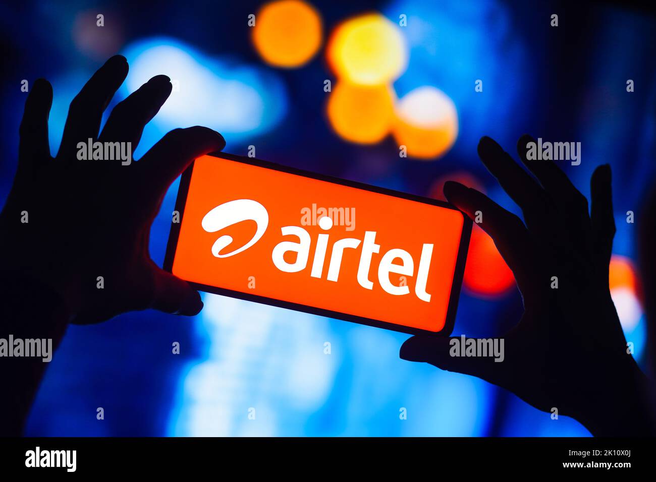 Brasile. 14th Set, 2022. In questa immagine, il logo Bharti Airtel Limited è visualizzato su uno smartphone. (Credit Image: © Rafael Henrique/SOPA Images via ZUMA Press Wire) Foto Stock