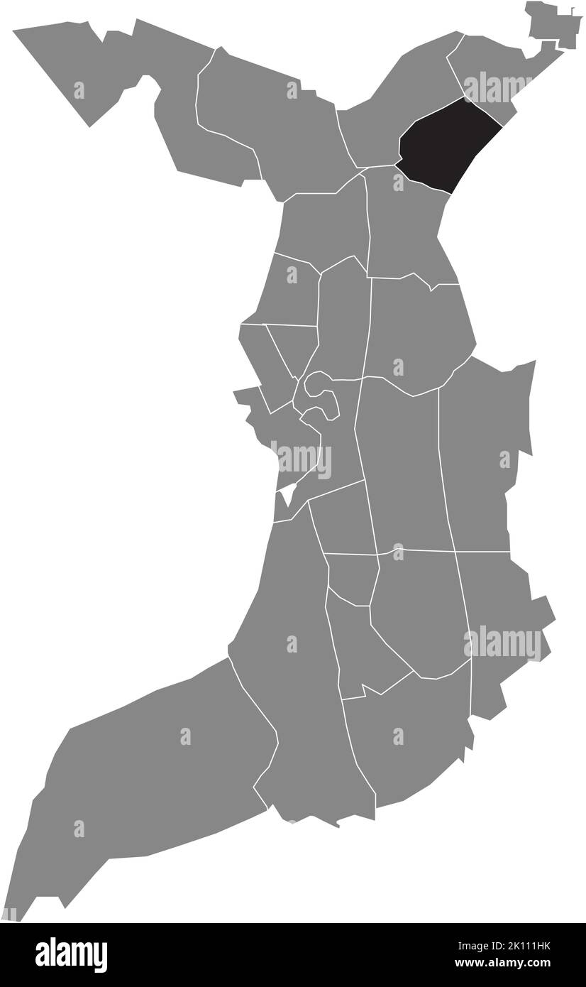 Mappa del QUARTIERE LEHERHEIDE-WEST, BREMERHAVEN Illustrazione Vettoriale