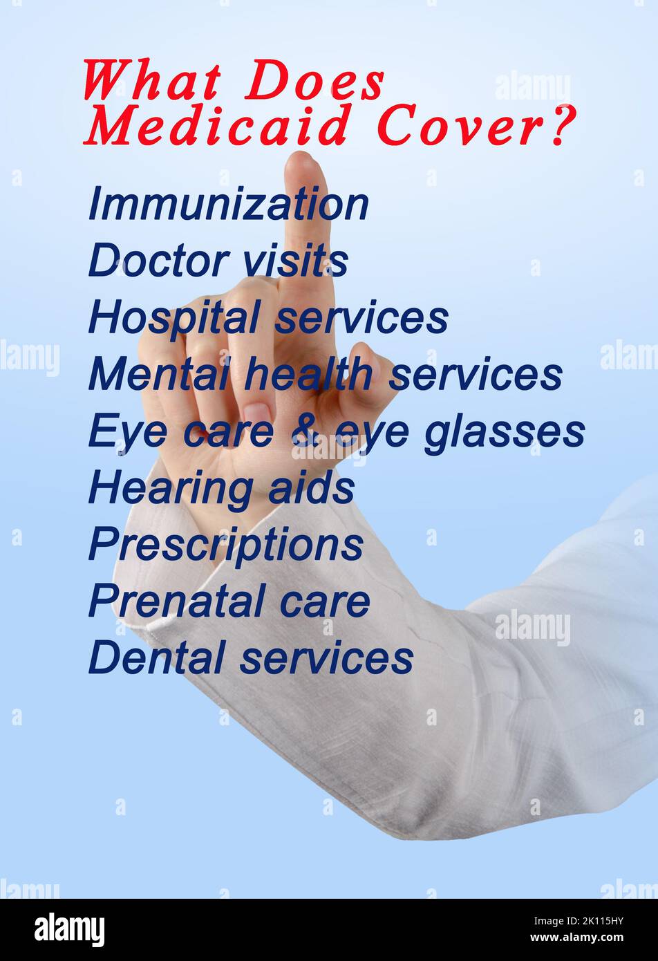 Cosa copre Medicaid? Foto Stock