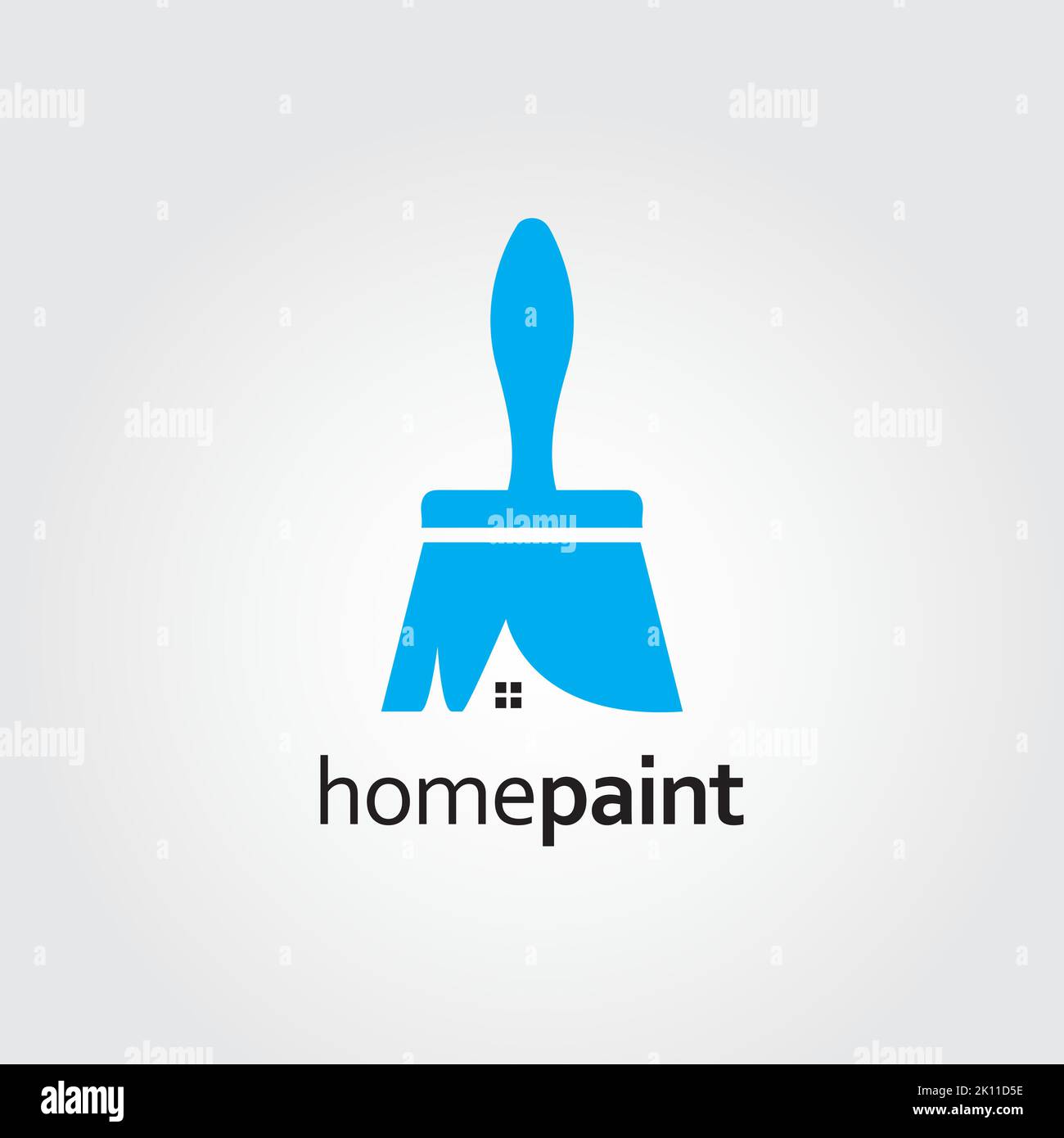 Creative pennello vernice logo design template.Brush icona per la casa ristrutturazione Company.Vector Illustrazione Vettoriale