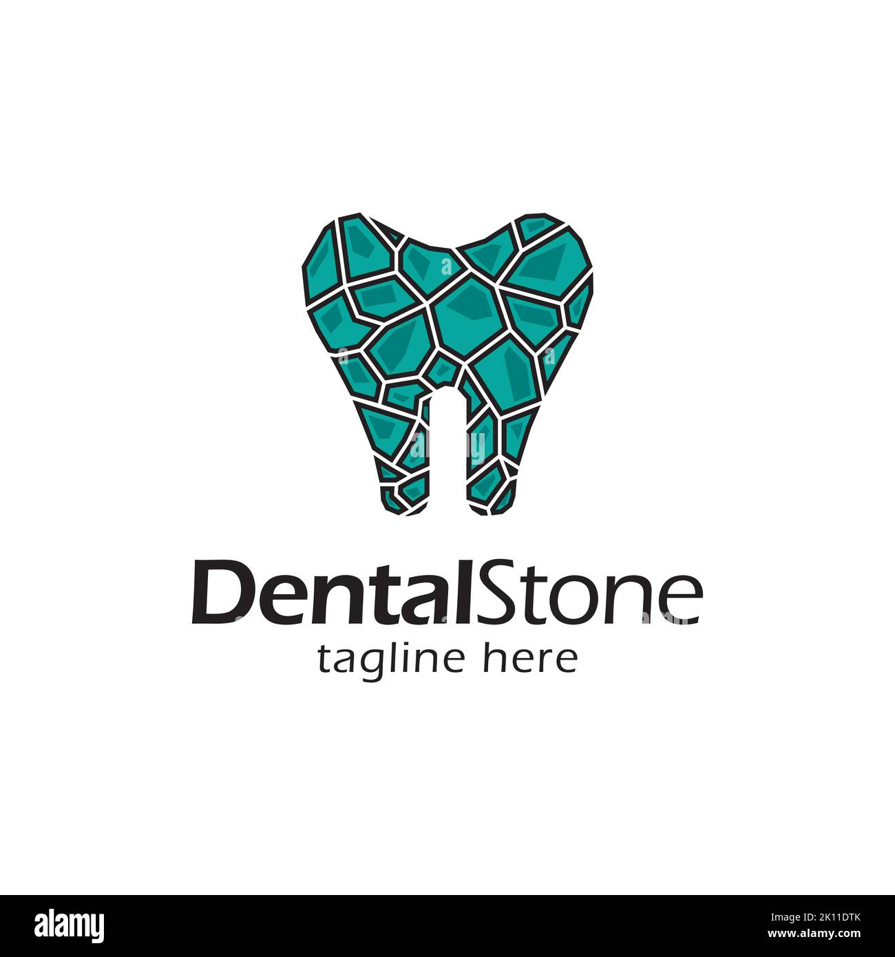 Creative dentale logo disegno vettore illustrazione modello crack dentale icona Illustrazione Vettoriale