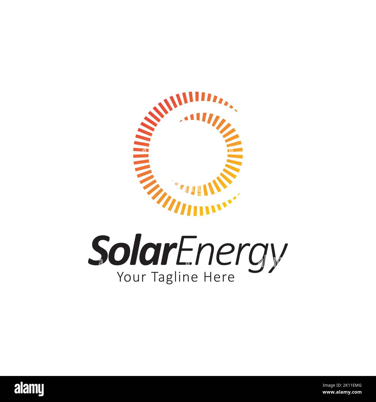 Modello vettoriale icona del logo del pannello solare Sun Illustrazione Vettoriale