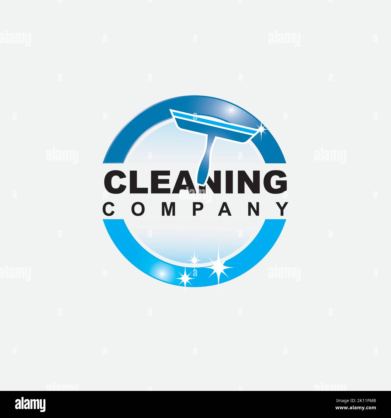 Servizio pulizia logo disegno vettore modello ispirazione Illustrazione Vettoriale