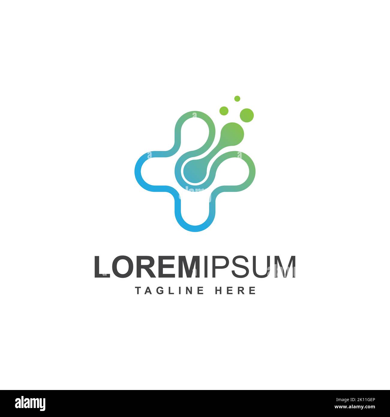 croce con simbolo pixel modello di design del logo Illustrazione Vettoriale