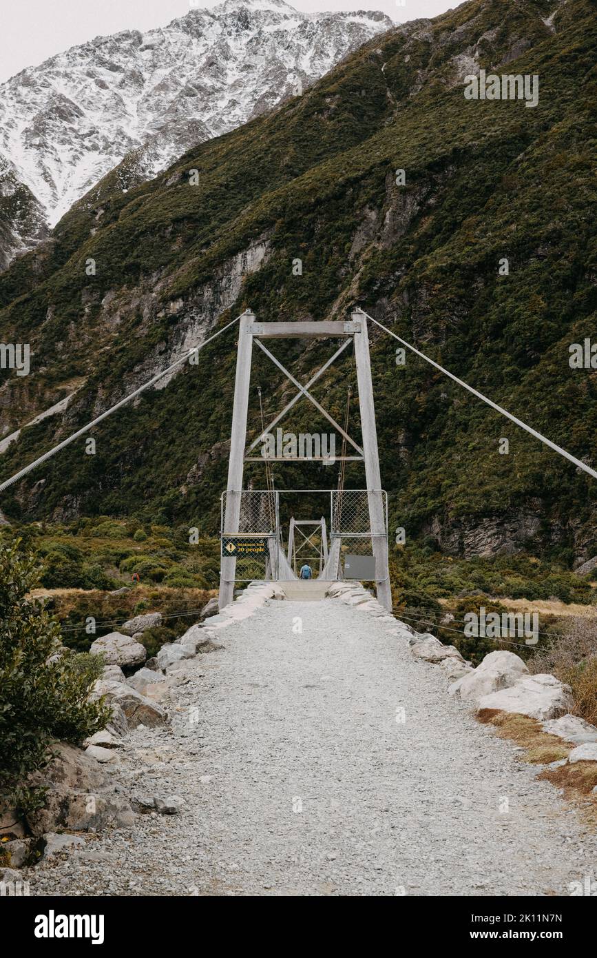 New Zealand Mount Cook. Hooker Valley Track. Foto Stock