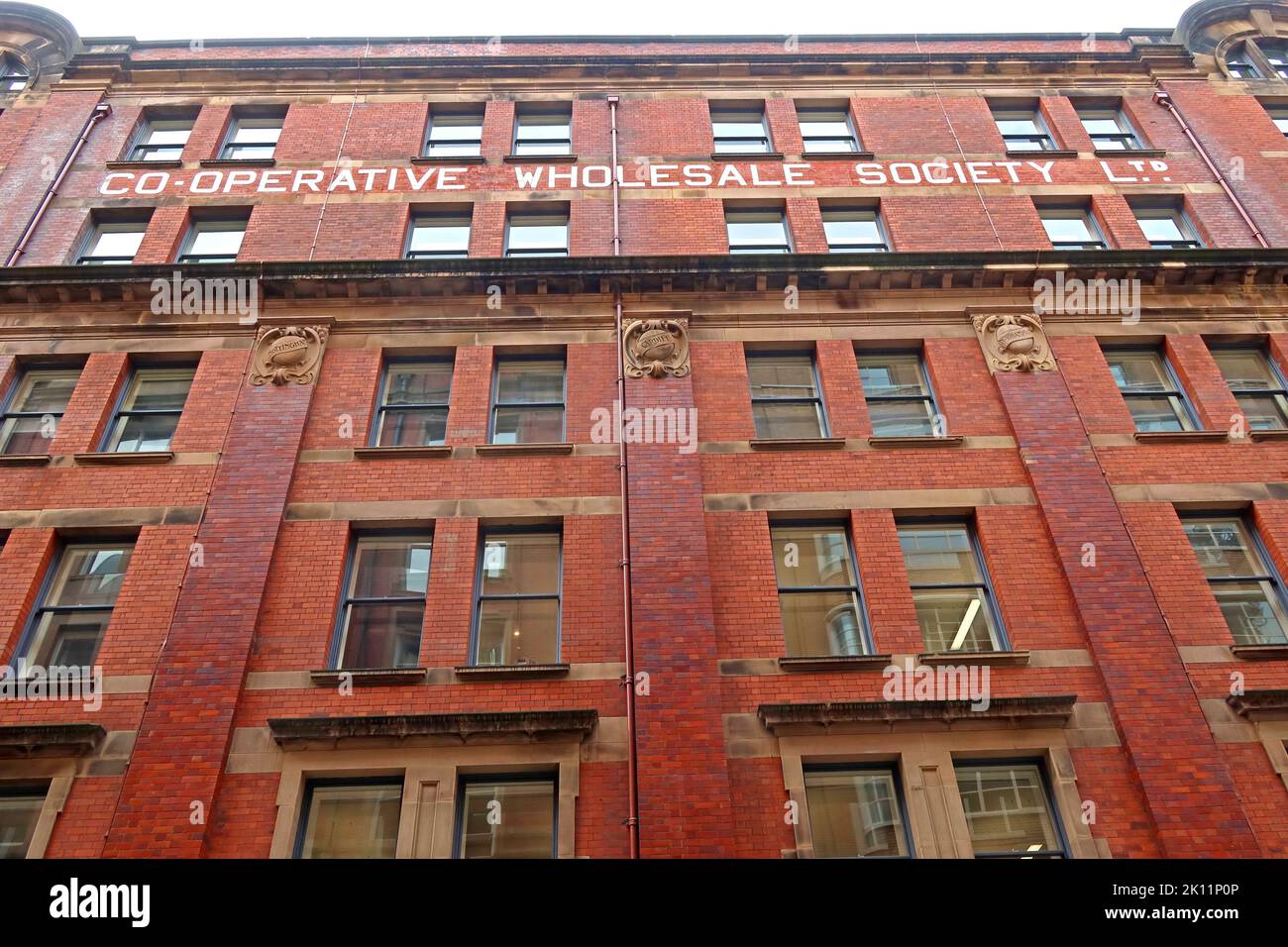 Uffici presso la Co-operation Wholesale Society Ltd, Co-Op, Balloon Street, Manchester, Lancashire, INGHILTERRA, REGNO UNITO, M4 4BE Foto Stock