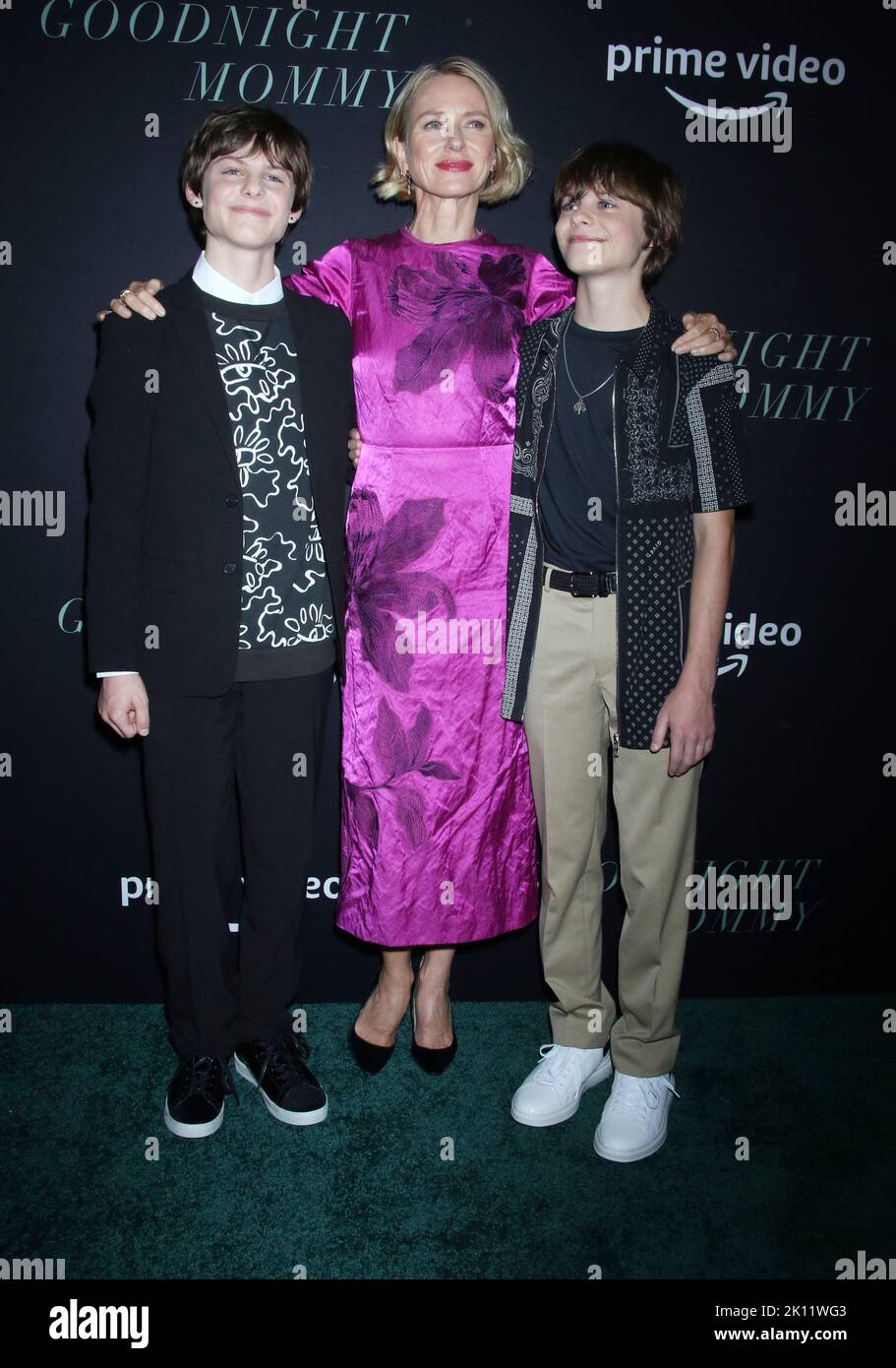 New York, Stati Uniti. Settembre 14 2022 Cameron Crovetti, Naomi Watts, Nicholas Crovetti attrnd prime Video prima di Good Night Mommy al Metrograph di New York 14 settembre 2022 Credit:RW/MediaPunch Credit: MediaPunch Inc/Alamy Live News Foto Stock