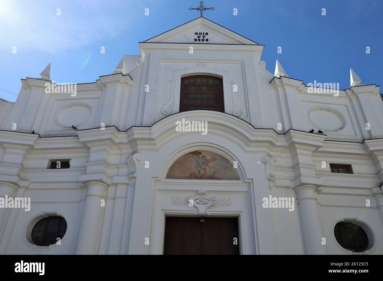 Anacapri - Facciata della Chiesa di San Michele Arcangelo Foto Stock