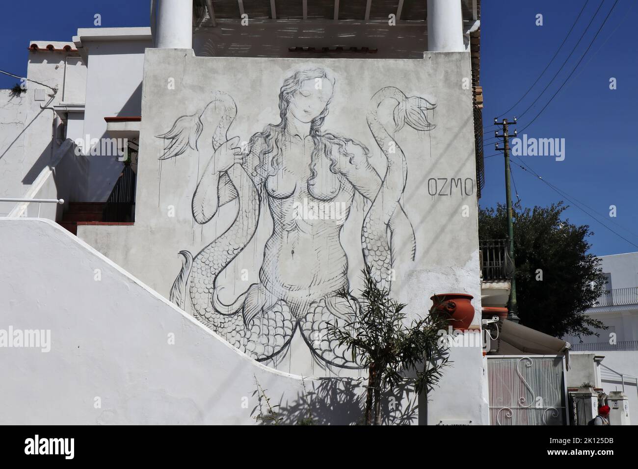 Anacapri - Murale di Ozmo in Via Orlandi Foto Stock