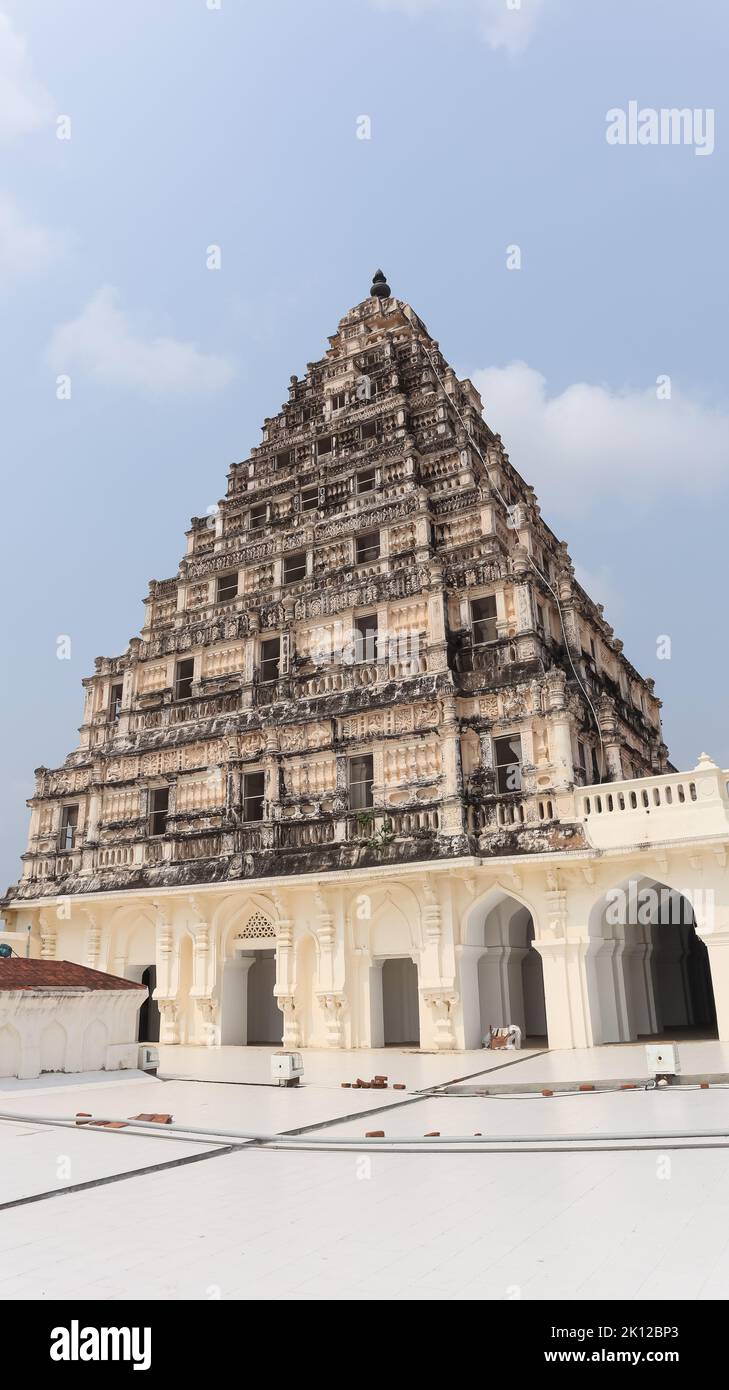 The View of Maratha Palace Museum, Thanjavur, Tamilnadu, India. Foto Stock