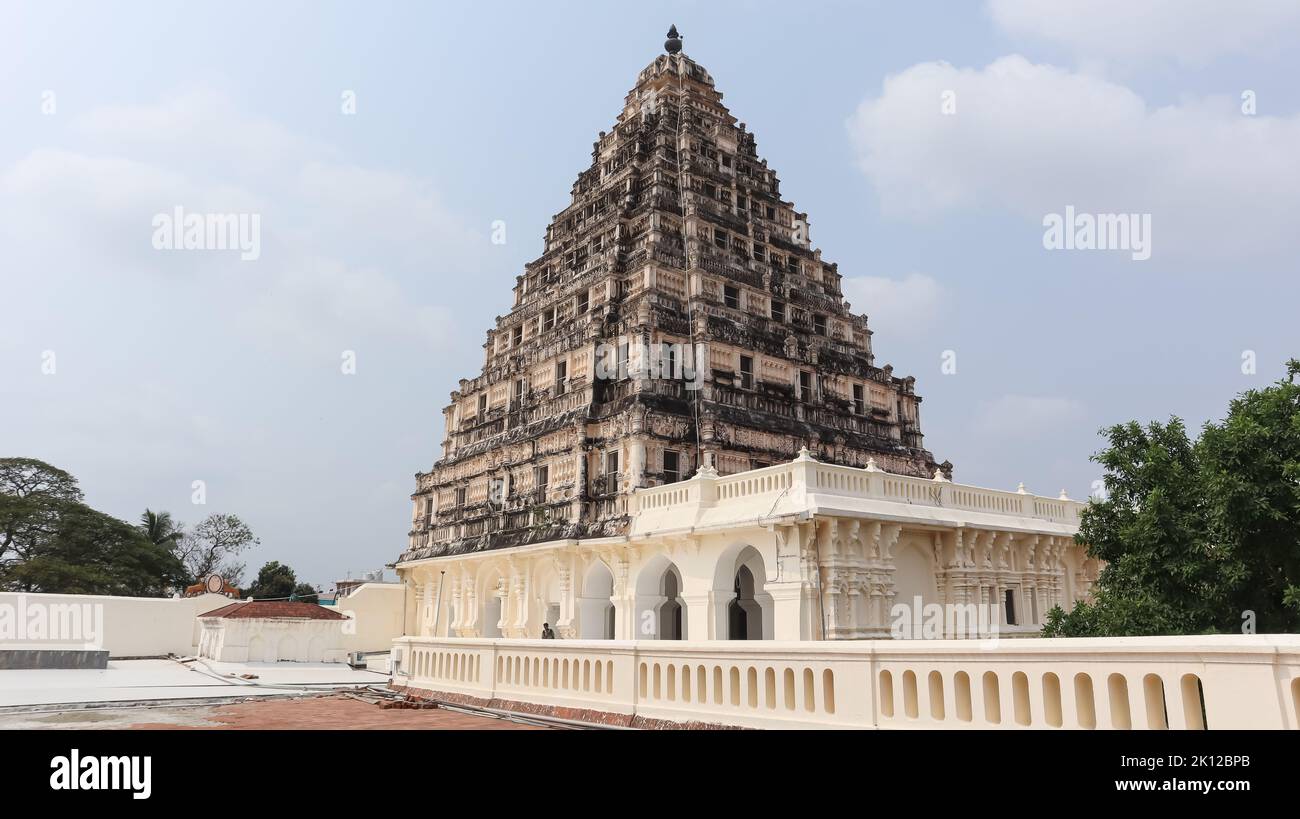 The View of Maratha Palace Museum, Thanjavur, Tamilnadu, India. Foto Stock
