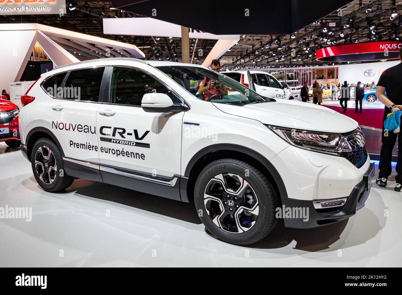 Honda CR-V Hybrid al Salone dell'automobile di Parigi. Francia - 3 ottobre 2018 Foto Stock