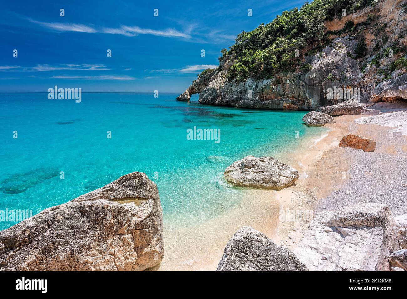 La spiaggia di Cala Goloritzé, Sardegna. Foto Stock