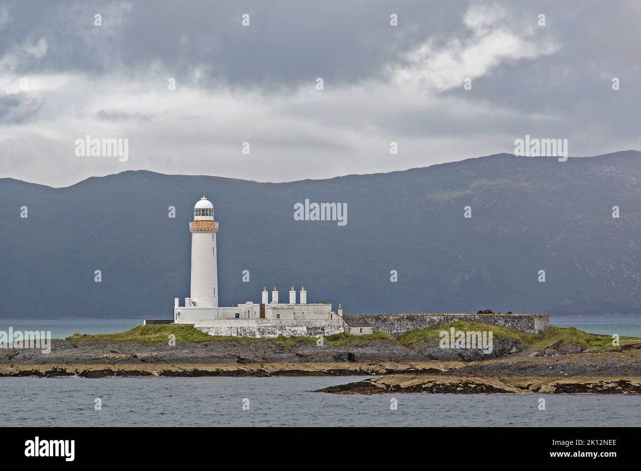 Lismore Lighthouse, Eilean Musdile, Firth of Lorn, Ebridi, Ebridi interne, Inner Isles, Scozia, Regno Unito, Gran Bretagna Foto Stock