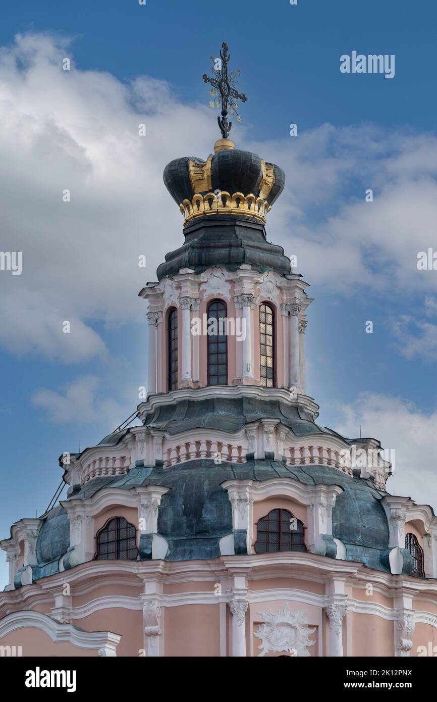 Chiesa di San Casimiro torre con croce. Foto Stock