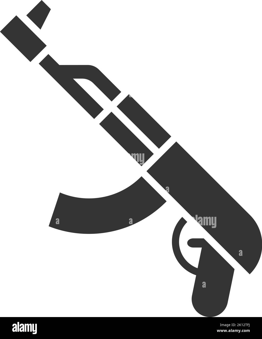 Icona nera fucile. Simbolo del fucile. Simbolo dell'arma Illustrazione Vettoriale