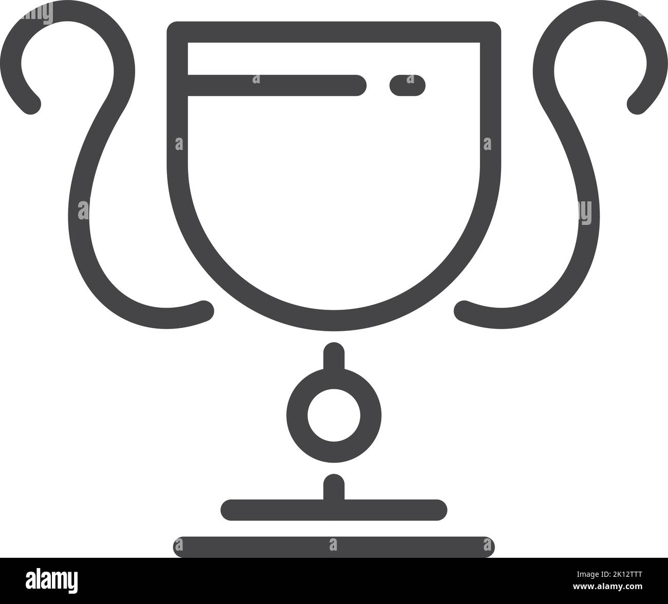 Simbolo della coppa del Trofeo. Segno campione. Icona del vincitore Illustrazione Vettoriale