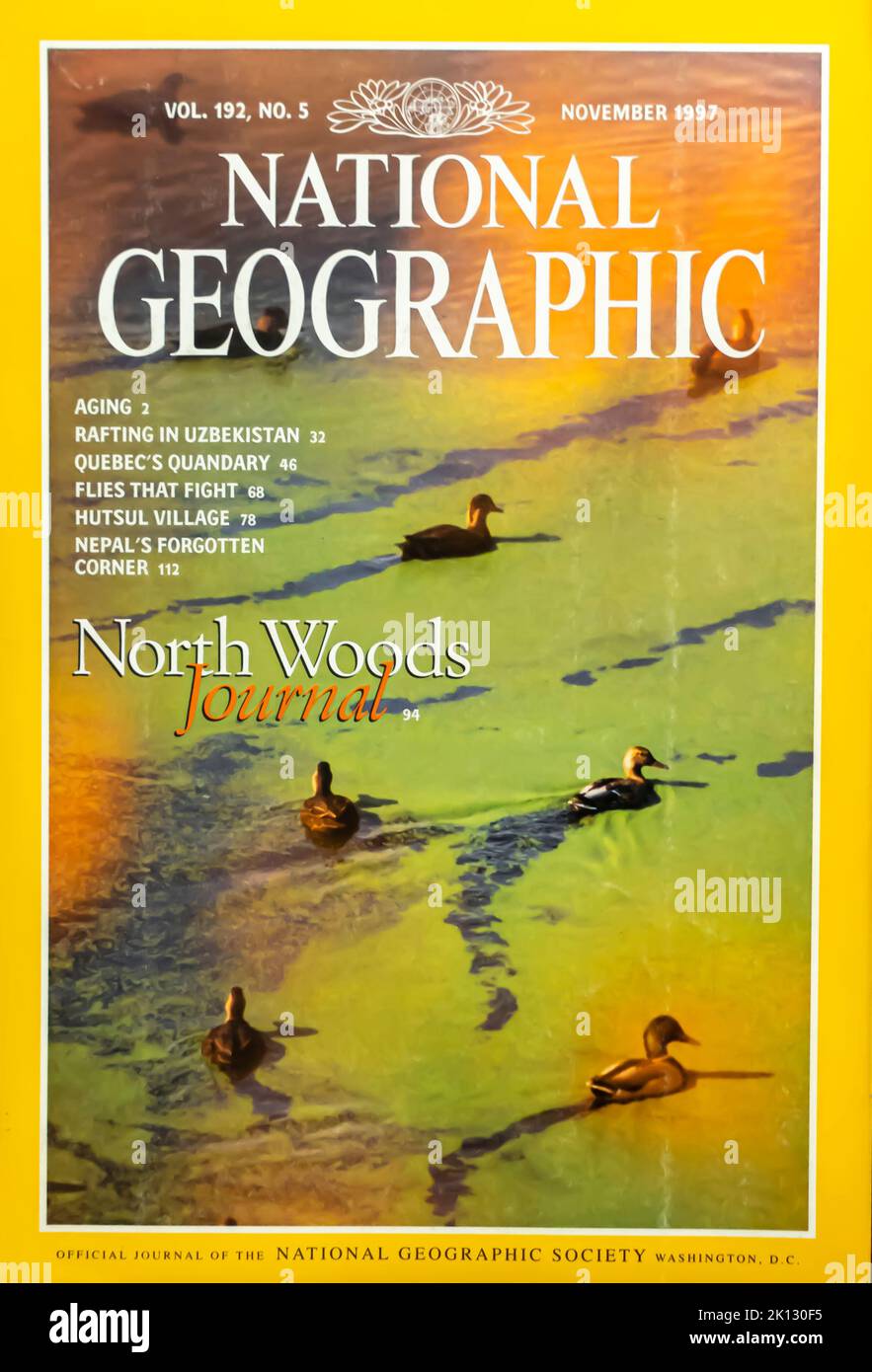 Copertina della rivista National Geographic, novembre 1997 Foto Stock