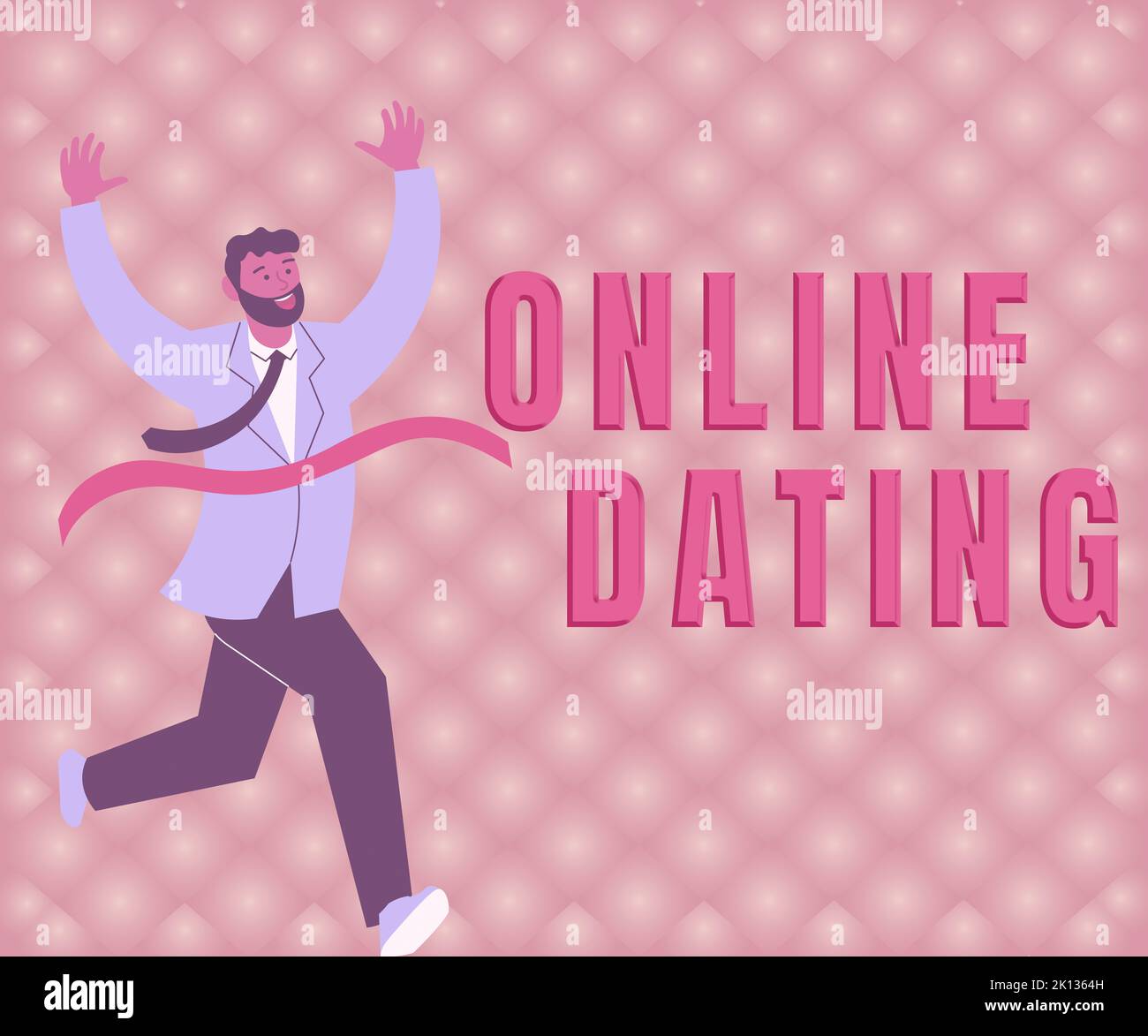 Visualizzazione concettuale Online Dating. Idea di business Ricerca di relazioni corrispondenti eDating Video chatting Foto Stock