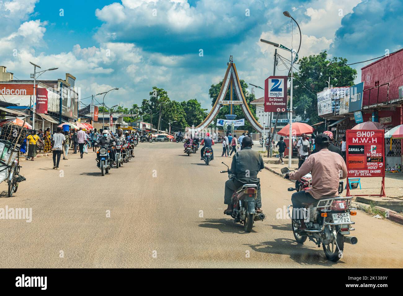 Centro coloniale, Kisangani, Repubblica Democratica del Congo, Africa Foto Stock