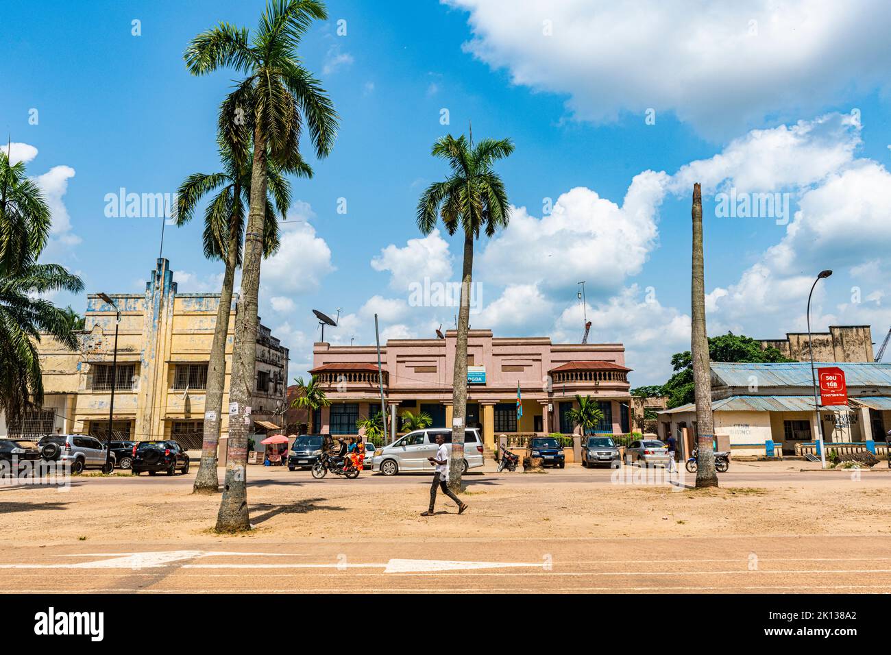 Centro coloniale, Kisangani, Repubblica Democratica del Congo, Africa Foto Stock