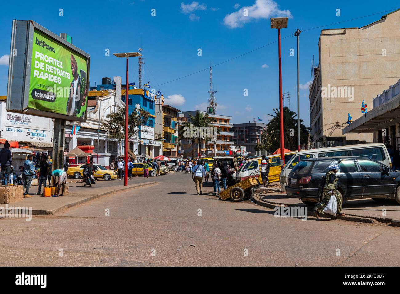 Centro coloniale, Lubumbashi, Repubblica Democratica del Congo, Africa Foto Stock