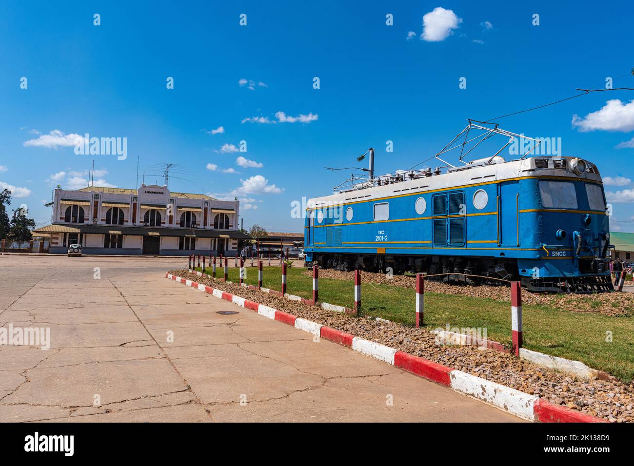 Stazione ferroviaria di Lubumbashi, Repubblica Democratica del Congo, Africa Foto Stock