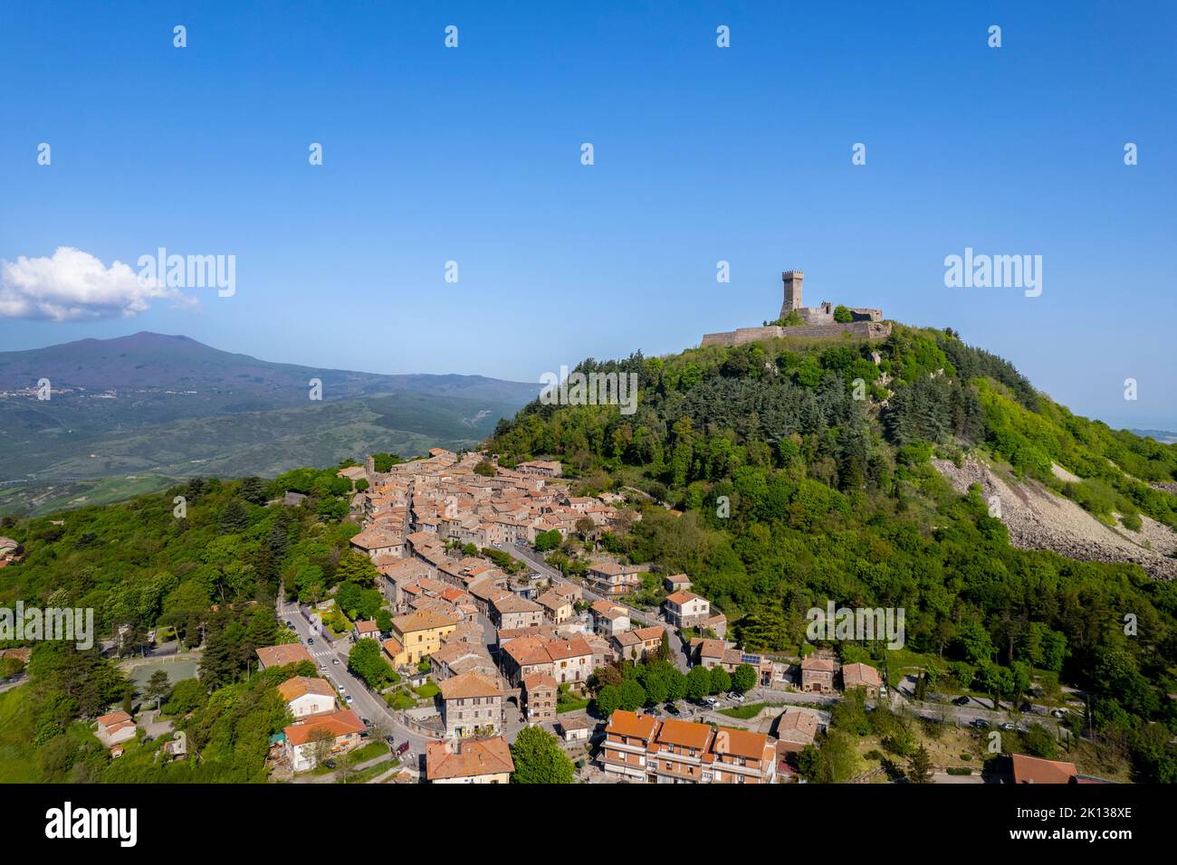 Radicofani, Val d'Orcia, Toscana, Italia, Europa Foto Stock