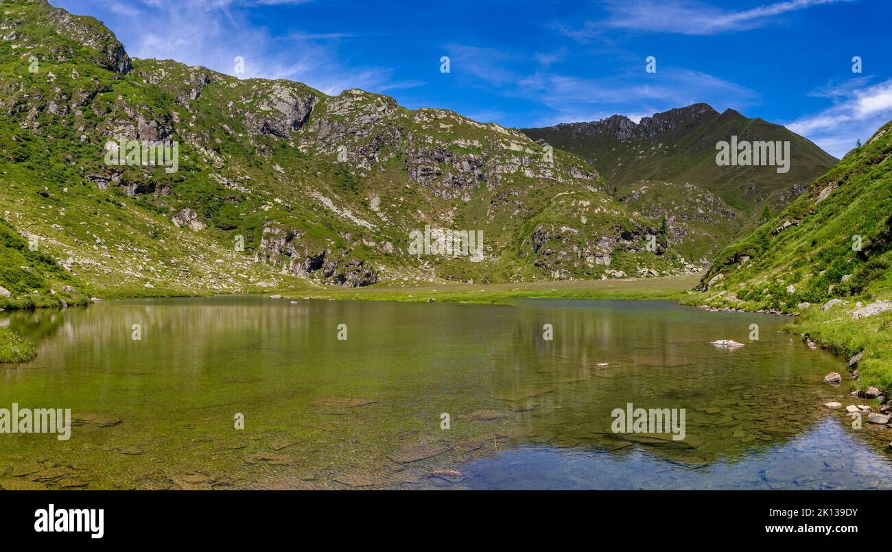 Lago di Baranca, Val Mastellone, Val Sesia, Distretto Vercelli, Piemonte, Italia, Europa Foto Stock