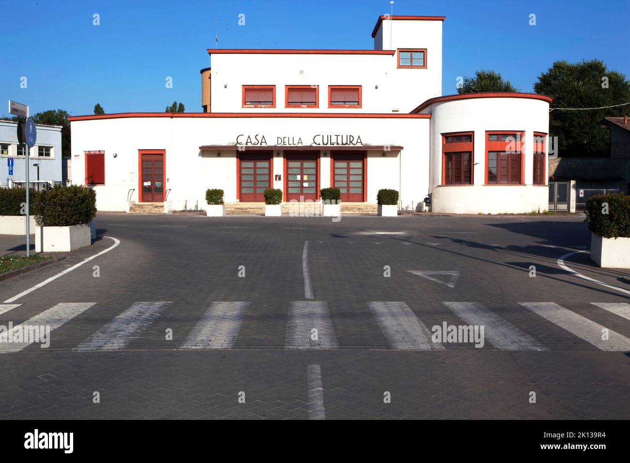 Casa della Cultura, Trisigallo, Provincia di Ferrara, Emilia-Romagna, Italia, Europa Foto Stock