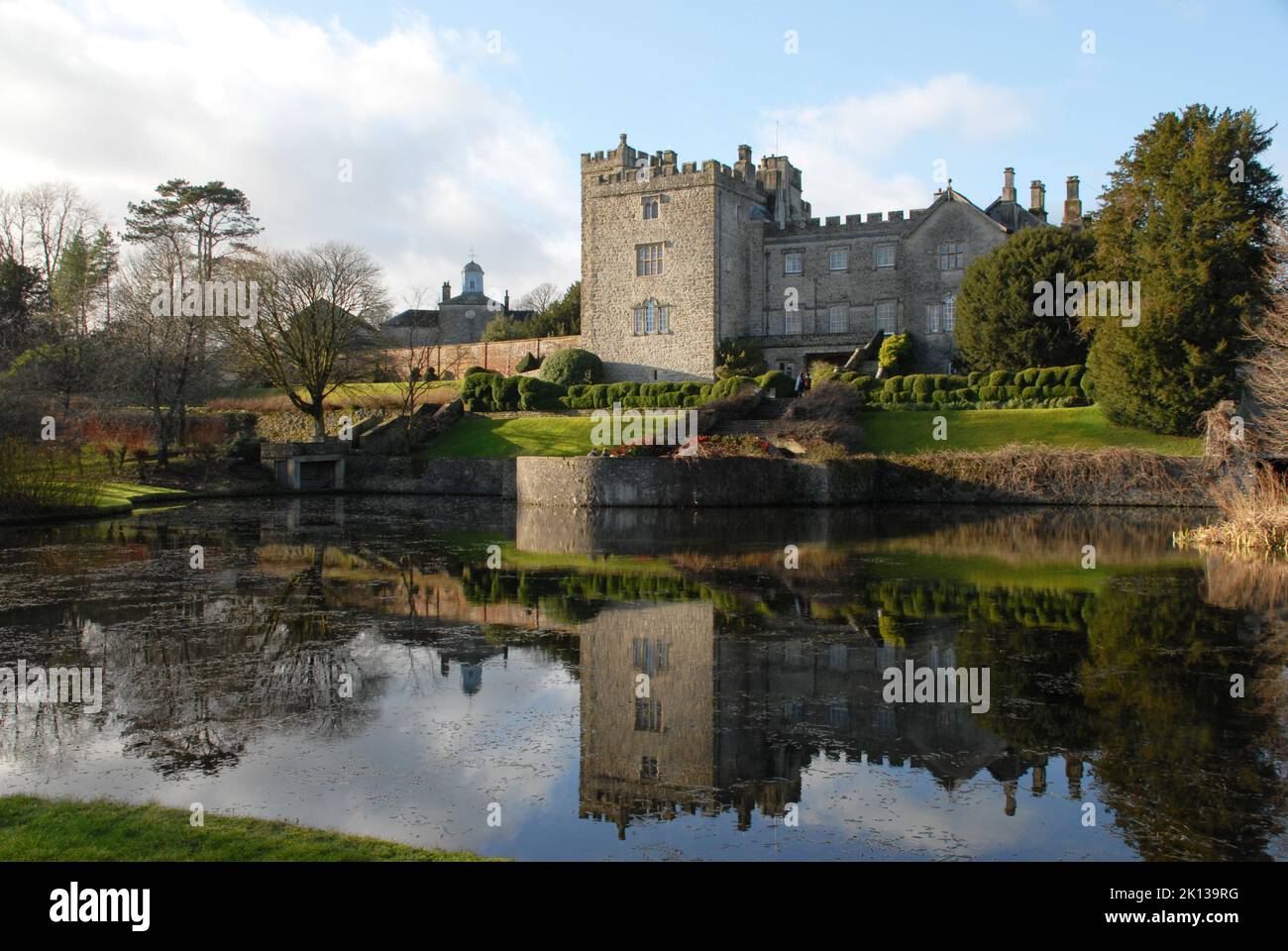 Sizergh Castle, risalente al 1239 circa, Helsington, South Kendal, Cumbria, Inghilterra, Regno Unito, Europa Foto Stock